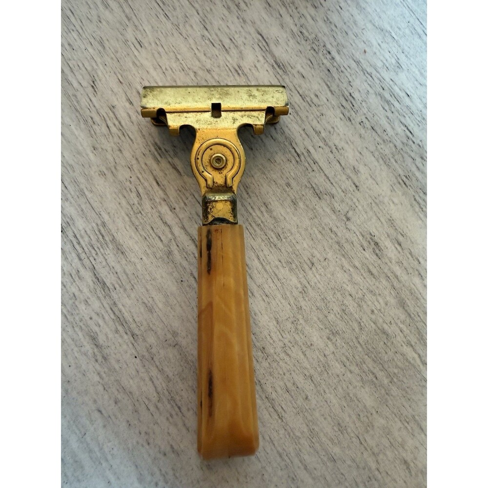 VTG 1935-1945 SCHICK DELUXE Model Injector Safety Razor Bakelite Handle Original - Picture 4 of 11